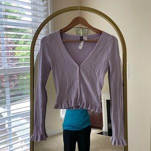 Brand new but no tag h&m purple knitted shirt